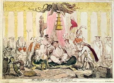 La Cour à Brighton à la chinoise, 1816 - George Cruikshank